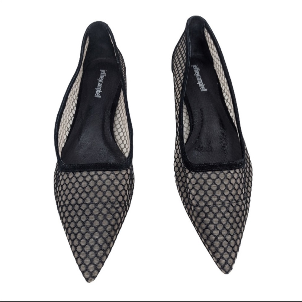 NWT Jeffrey Campbell Meranda Flats Mesh Black 7